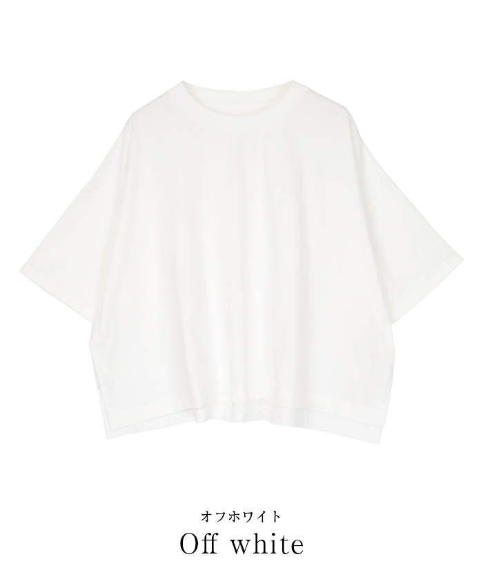 サスティナブルコットンクロップド丈Tシャツ【メール便可／100】｜レディースブランド  ur's(ユアーズ)公式通販｜オフィスカジュアル・トレンドファッションを提案